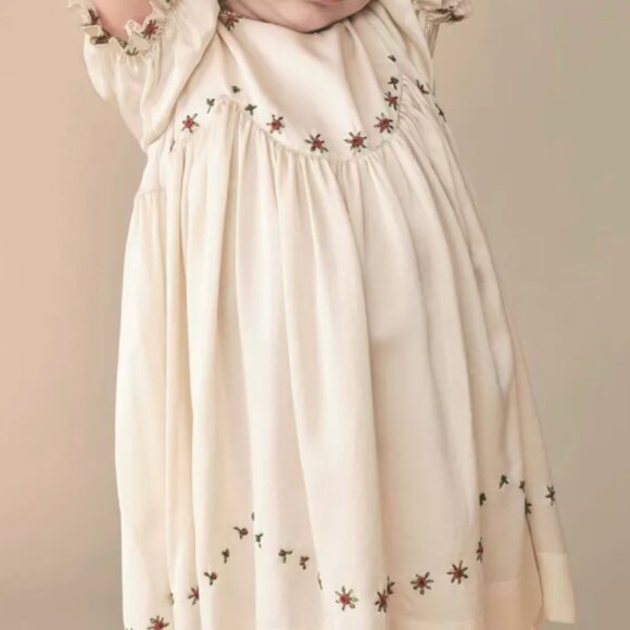 ❤️ DOEN HERITAGE 2T SUKI SILK EASTER PARTY DRESS VINTAGE INSPIRED EMBROIDERED - Picture 8 of 10
